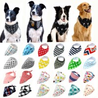 Customized Washable Colorful Dogs Pets Collar Bib Kerchief Scarf Bandanas